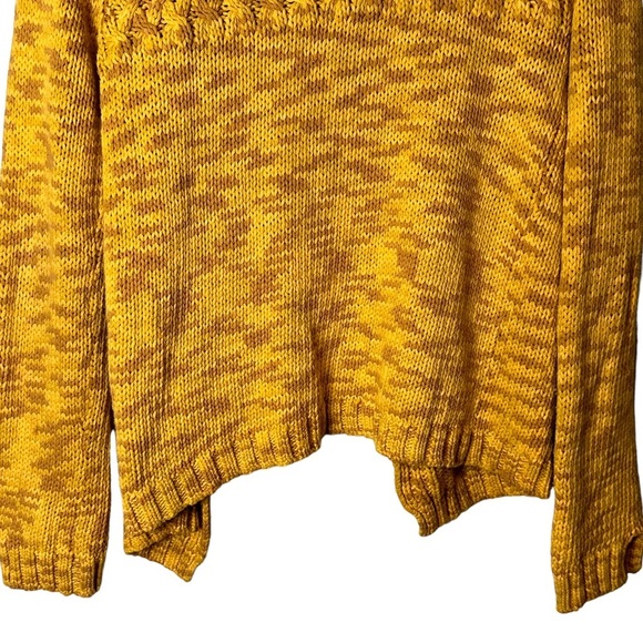 Anthropologie Sparrow Lodi Cardigan Mustard Yellow Tan Space Dye Size Small - Picture 9 of 12